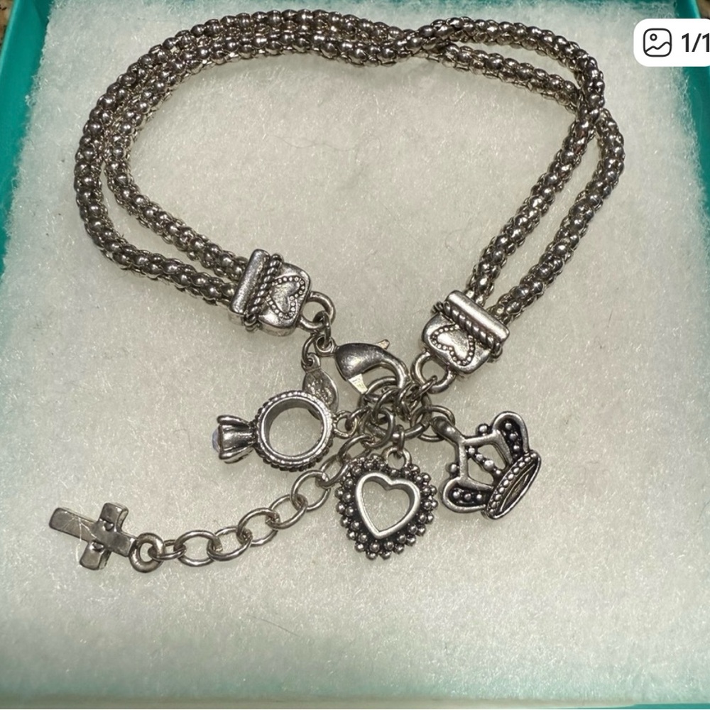 Premier Designs Silver Charm Bracelet